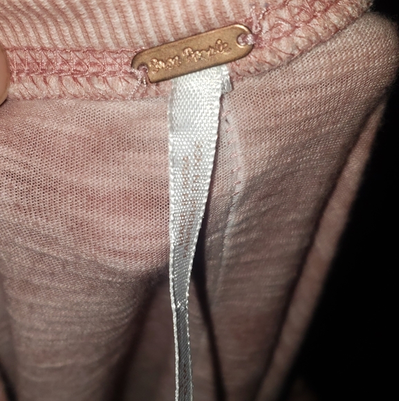 Free People s Shell Stitch Long Sleeve Henley Blush - Picture 2 of 11